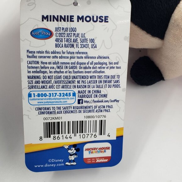 Minnie Mouse Disney Junior Plush Beanbag Doll Pink 11" Stuffed Toy Authentic NEW - Picture 5 of 8